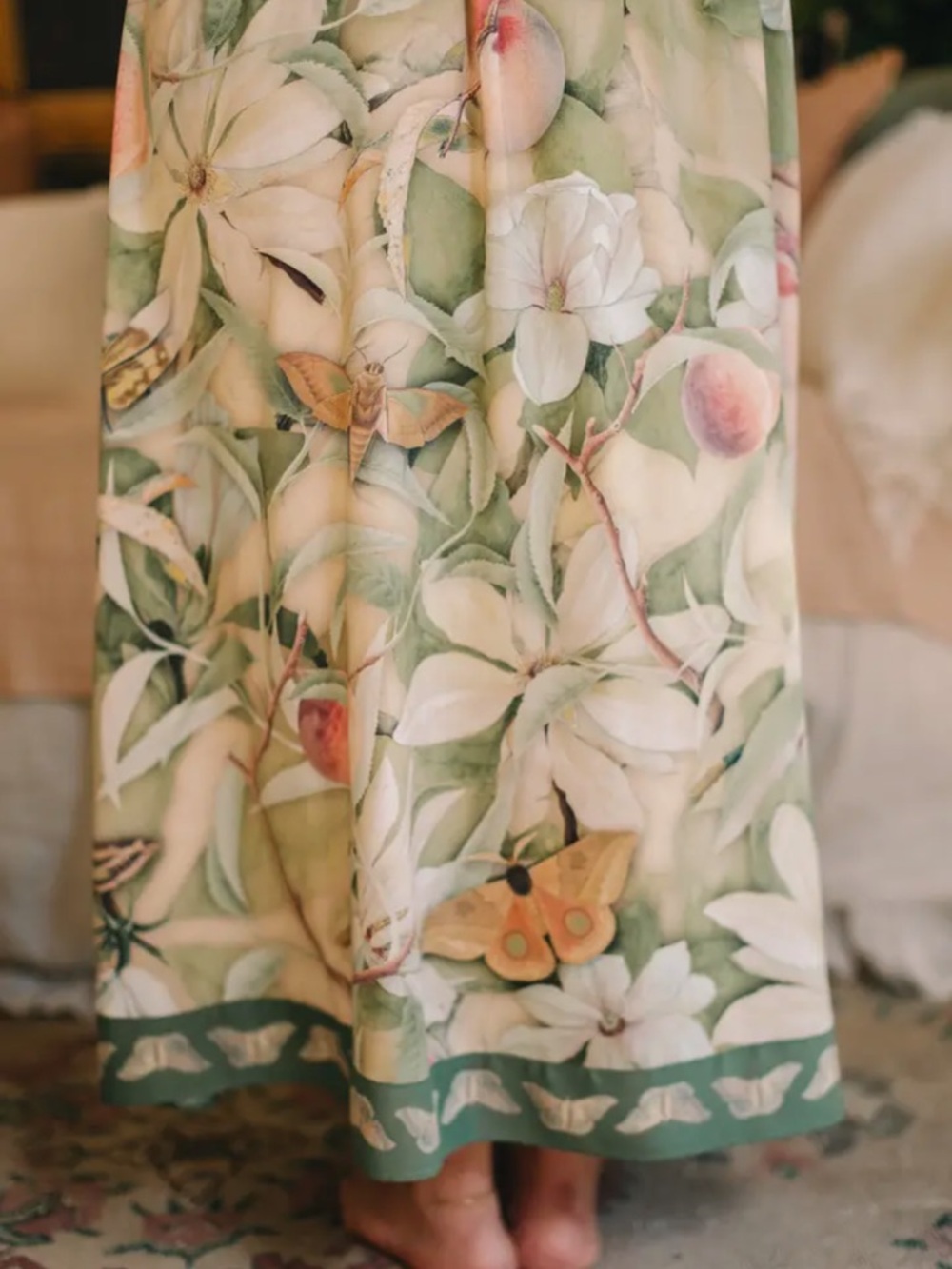 Fleur De Soleil Bohéme Long Maxi Slip Dress w/ Florals by Market of Stars - Picture 6 of 15